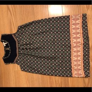 girls navy pattern dress